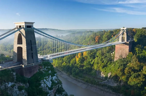 Suspension bridge sunny